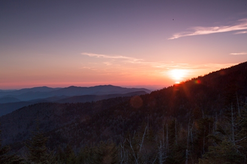 Sunset at Clingmans Dome - Unprocessed