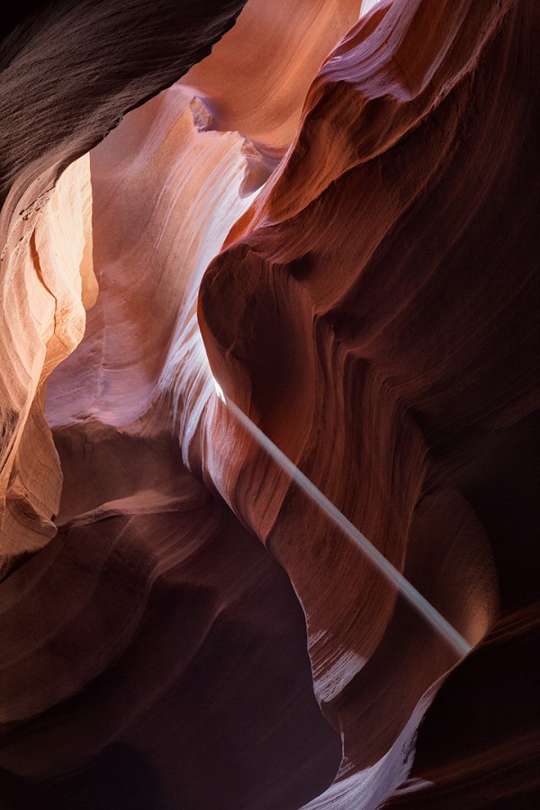 Ray of light Antelope Canyon Vertical