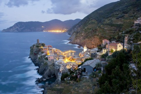 Vernazza and Monterosso at Night captured by Vince Cordi